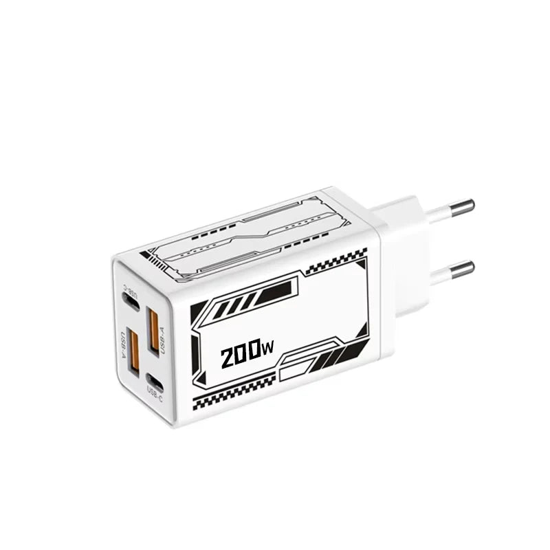 Xiaomi Gan 200W Multi Port Ladegerät mit Dual Pd und Dual Typec Ladekopf geeignet für Huawei iPhone Ladegerät Schnellladung