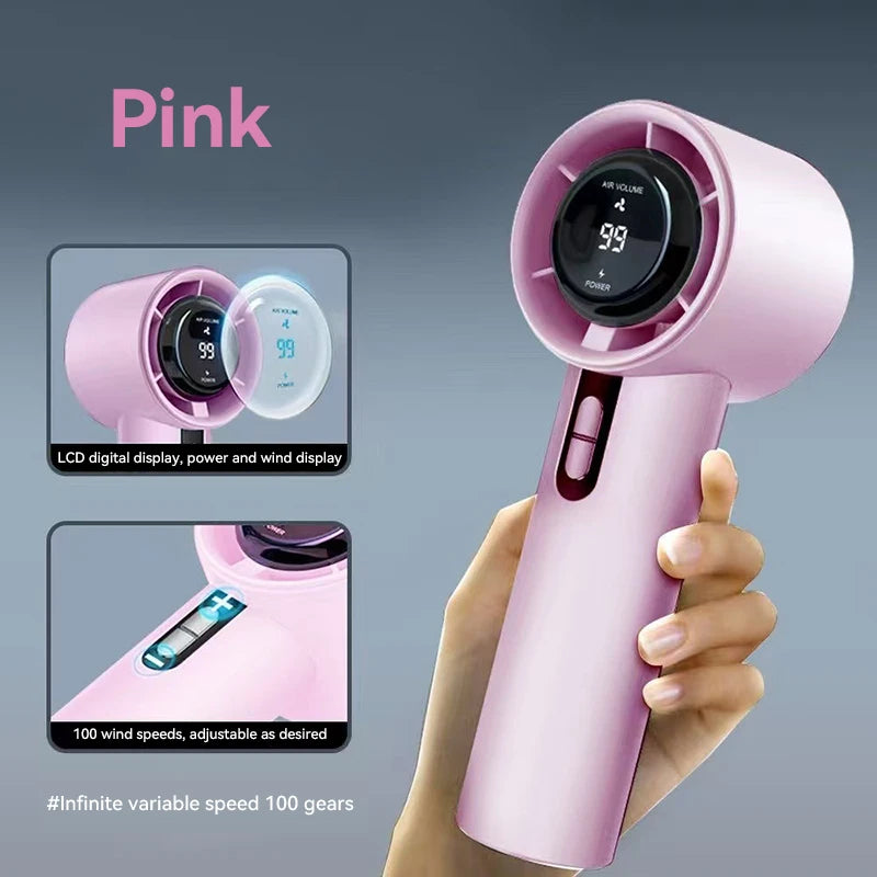 Xiaomi MIJIA 100-Gang-Handventilator mit hoher Geschwindigkeit, USB-Aufladung, tragbarer Mini-Turbo-gewalttätiger kleiner leistungsstarker Außenventilator, 3000-mAh-Akku