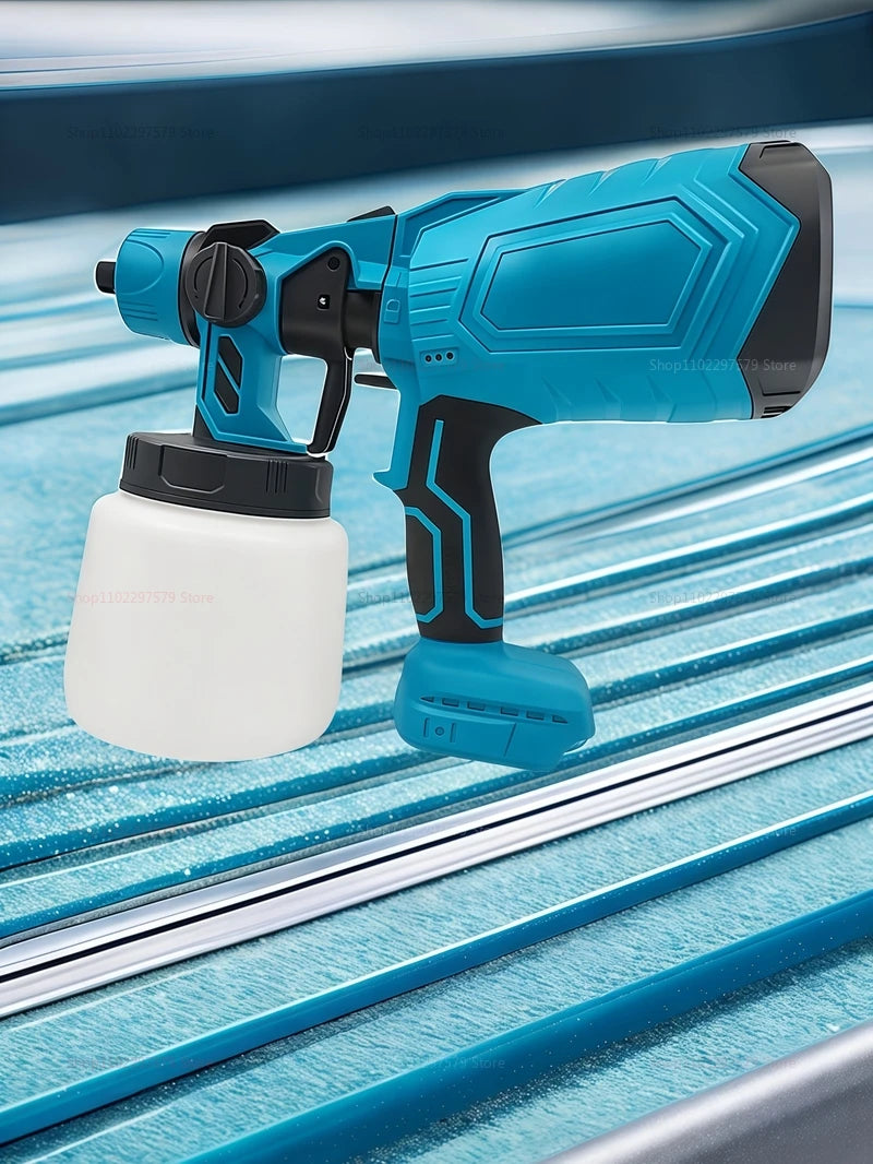 600 ml kabelloses elektrisches Farbspritzgerät, leistungsstarkes Airbrush-Spritzgerät für Auto-Möbel, Stahlbeschichtung, für den Innenbereich