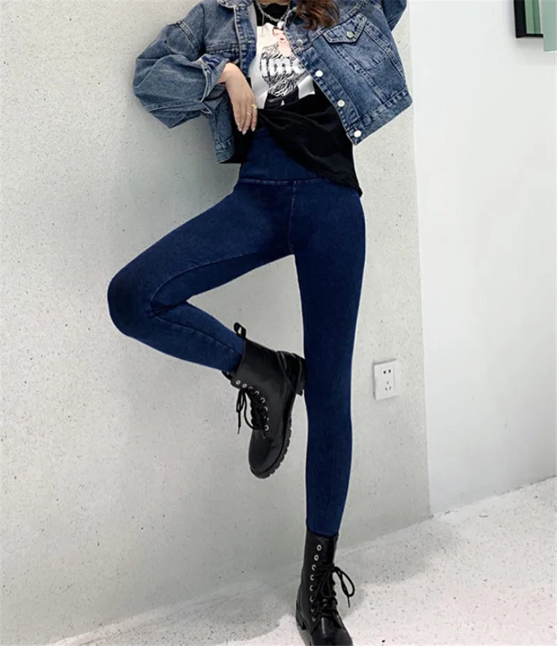 Frauen Jegging Jeans hoch taillierte Mode Jeans hose gute dehnbare Streetwear Laufsport lässig Body Shaping Hosen Legging
