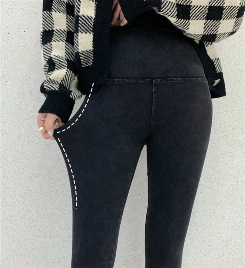 Frauen Jegging Jeans hoch taillierte Mode Jeans hose gute dehnbare Streetwear Laufsport lässig Body Shaping Hosen Legging