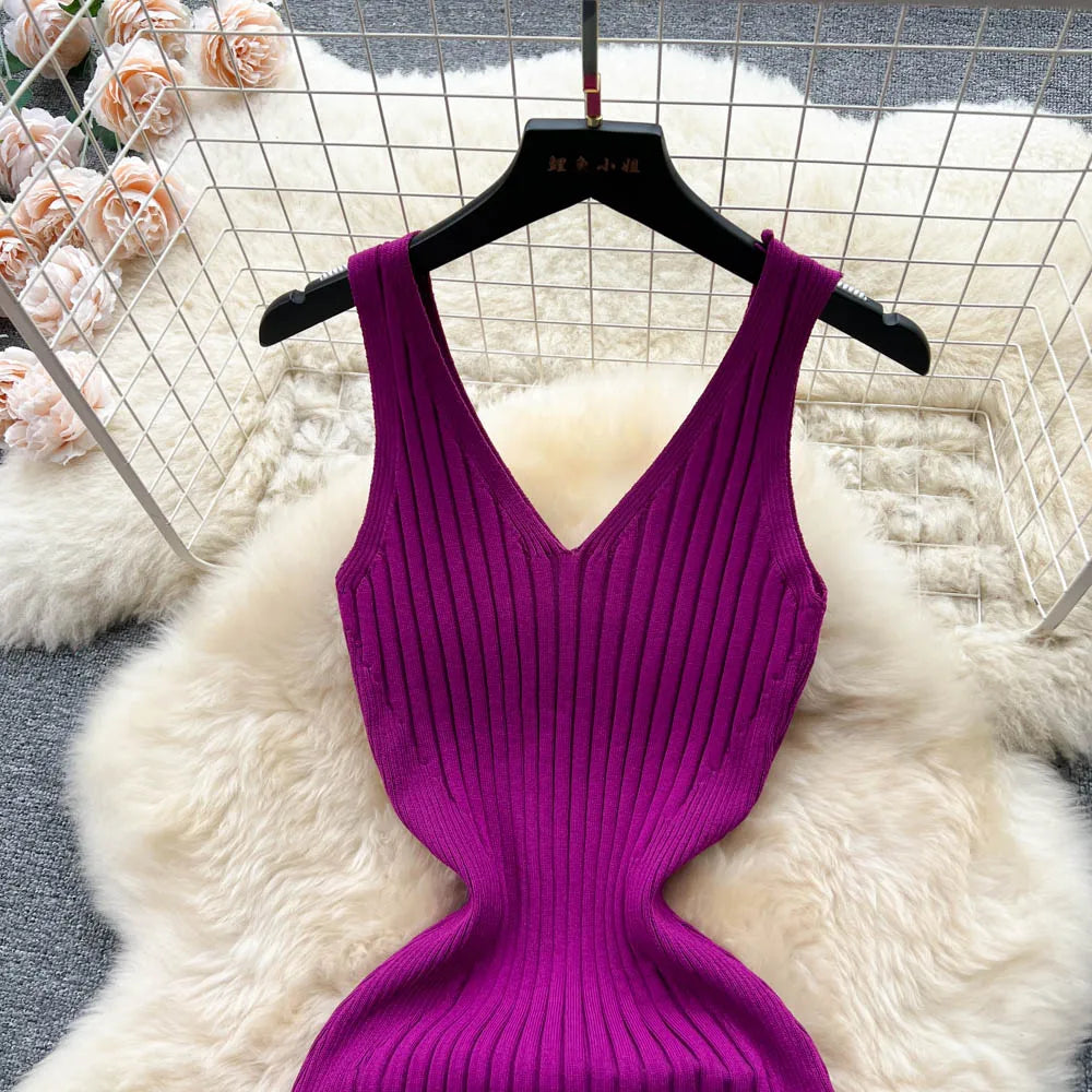 YuooMuoo Chic Mode Sexy Wrap Hüften Split Gestrickte Herbst Kleid Frauen Dünne Elastische Bodycon Langes Kleid Streetwear Outfits Vestido