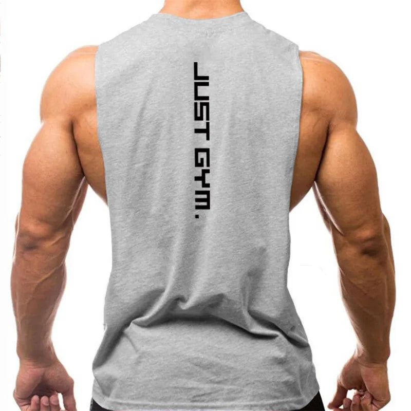 Gym Kleidung Männer Seiten Abgeschnitten T-shirts Dropped Armlöcher Tank Tops Workout Fitness Ärmellose Weste Outdoor Jogging Unterhemd