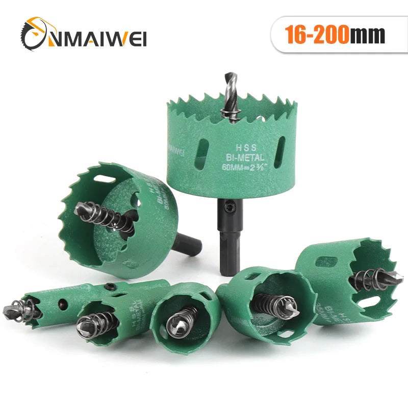 1 Stück 16–200 mm Bimetall-Holz-Lochsägenbohrer HSS-Stahl, neue M42-Kern-Lochsäge, geeignet für die Öffnung von Downlight-Gipskarton