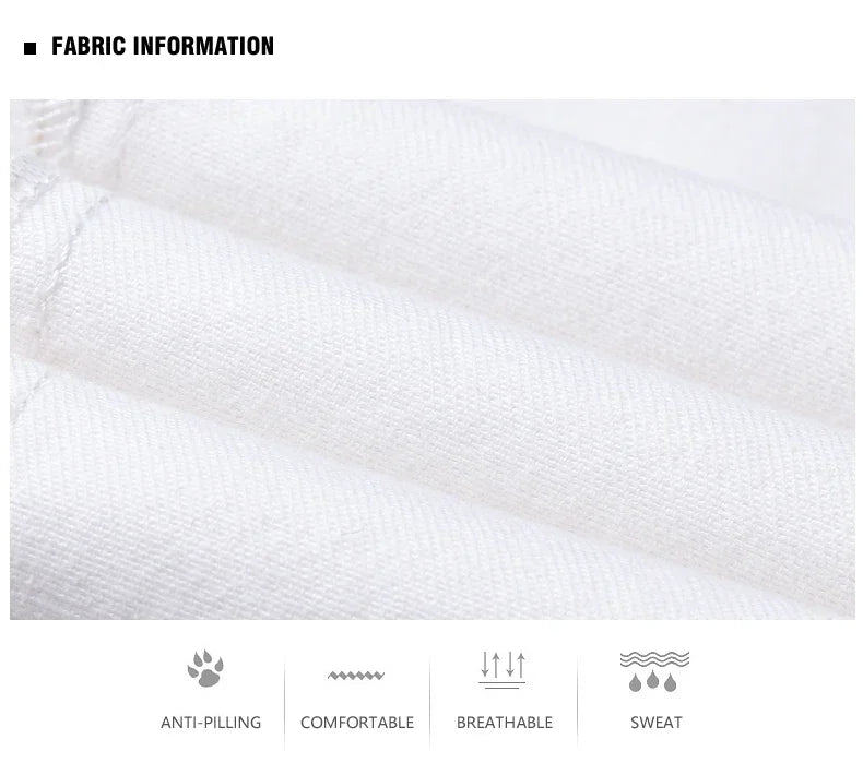 Männer Jeans Reine Weiße Mode Elastische Dünne Jugend Abnehmen Gerade Bein Männliche Hosen Business Casual Mittleren Alters High-End-Hose