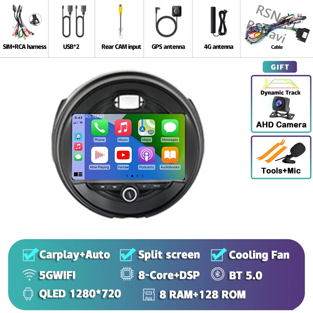 Android 15 Carplay Auto Auto Radio Für BMW MINI COOPER F54 F55 F56 F60 2014-2019 Navigation GPS multimedia-Player 2DIN DVD Stereo