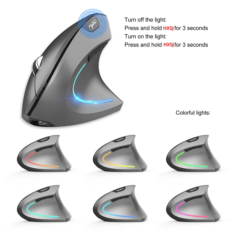 Xiaomi Vertikale Maus 2,4g + bt5.1 Dual-modus Drahtlose Mäuse Stummschaltung Prävention Maus Hand 6d Wiederaufladbare Typ-c 2400dpi Gaming Maus