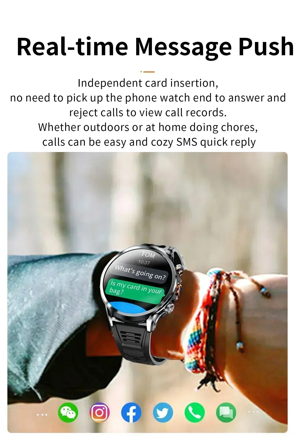 Neue H18 Android Smartwatch 1,95 Zoll AMOLED Blaulichtfilter Bluetooth Anruf GPS+GLONASS Dual Navigation Wasserdicht