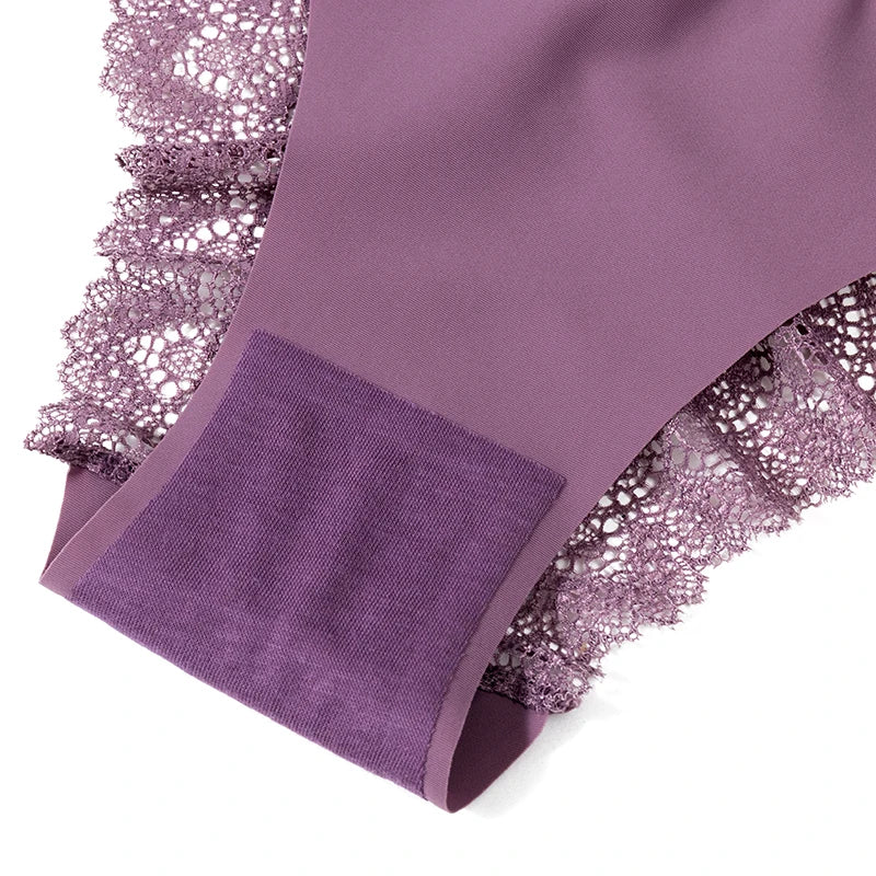 TrowBridge 3 Teile/satz Süße Damen Höschen Seide Satin Unterwäsche Spitze Sexy Dessous Mädchen Atmungsaktive Slips Weiche Bequeme Höschen