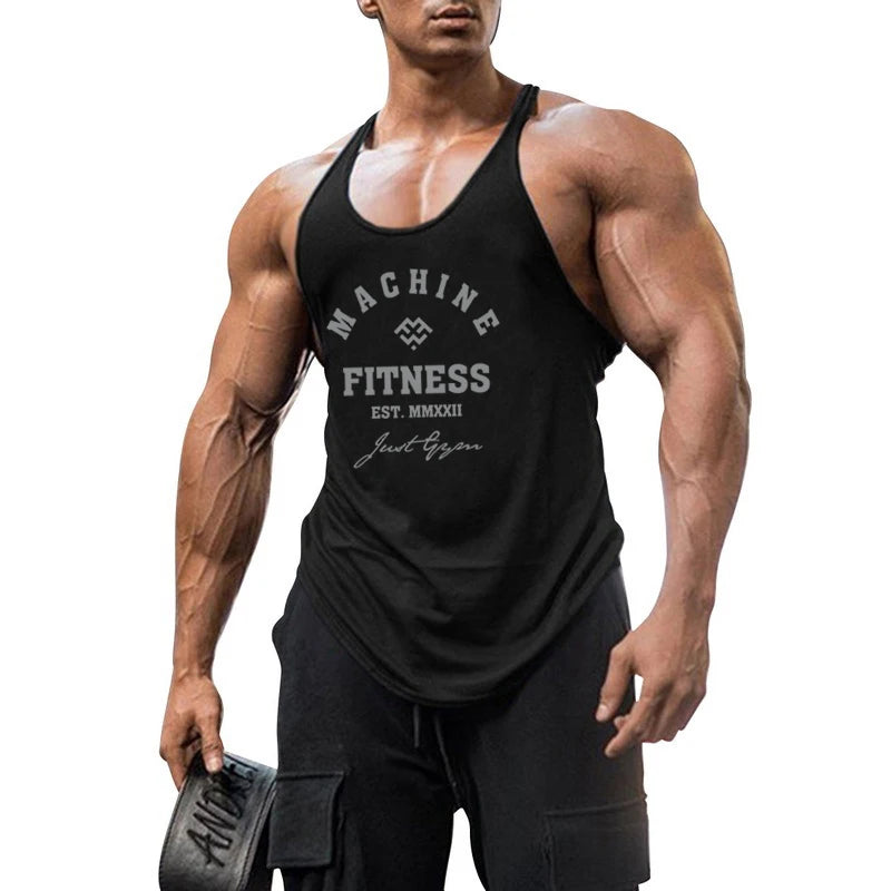 Profession elle y zurück Fitness studio Tank Top Männer Baumwolle Fitness Kleidung Bodybuilding ärmelloses Hemd Muskel Stringer Unterhemden Trainings weste