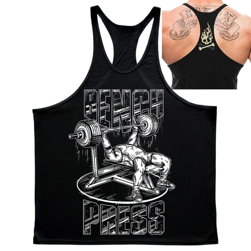 Gym Top Männer Hemd Mann Muskel Lose T-shirt Fitness Bodybuilding Stringer Weste Kleidung Kleidung männer Singuletts Muskel T-shirts