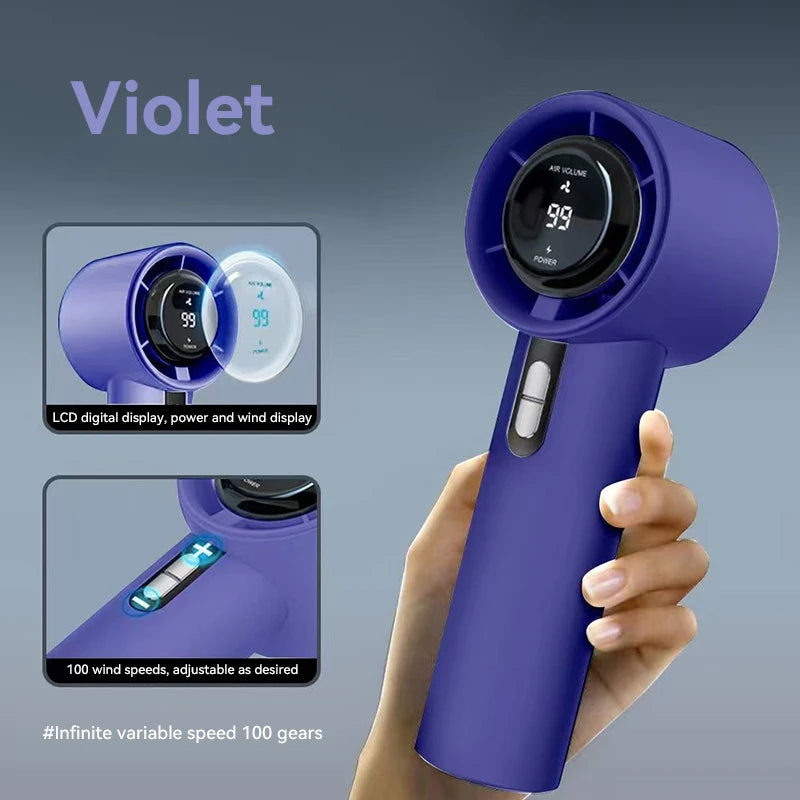 Xiaomi MIJIA 100-Gang-Handventilator mit hoher Geschwindigkeit, USB-Aufladung, tragbarer Mini-Turbo-gewalttätiger kleiner leistungsstarker Außenventilator, 3000-mAh-Akku