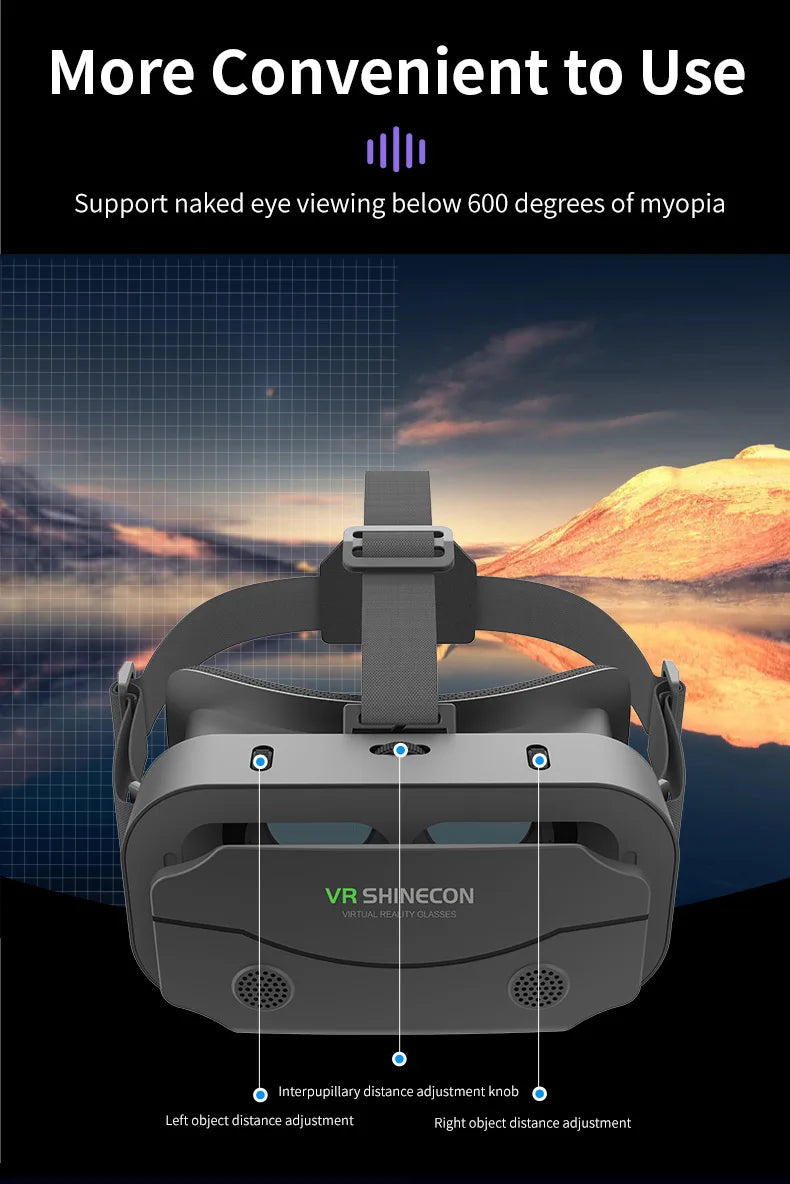 Vr Brille Virtual-Reality-Headset Viar-Geräte Helm 3D-Objektive Smart-Brille für Smartphones Handy Handy Gogle Spiel Zubehör