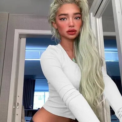 Einreiher T-shirt Langarm Crop Top Einfarbig T Shirts Für Frauen Streetwear Slim Fit Dame Outfit Camisetas Ropa Mujer