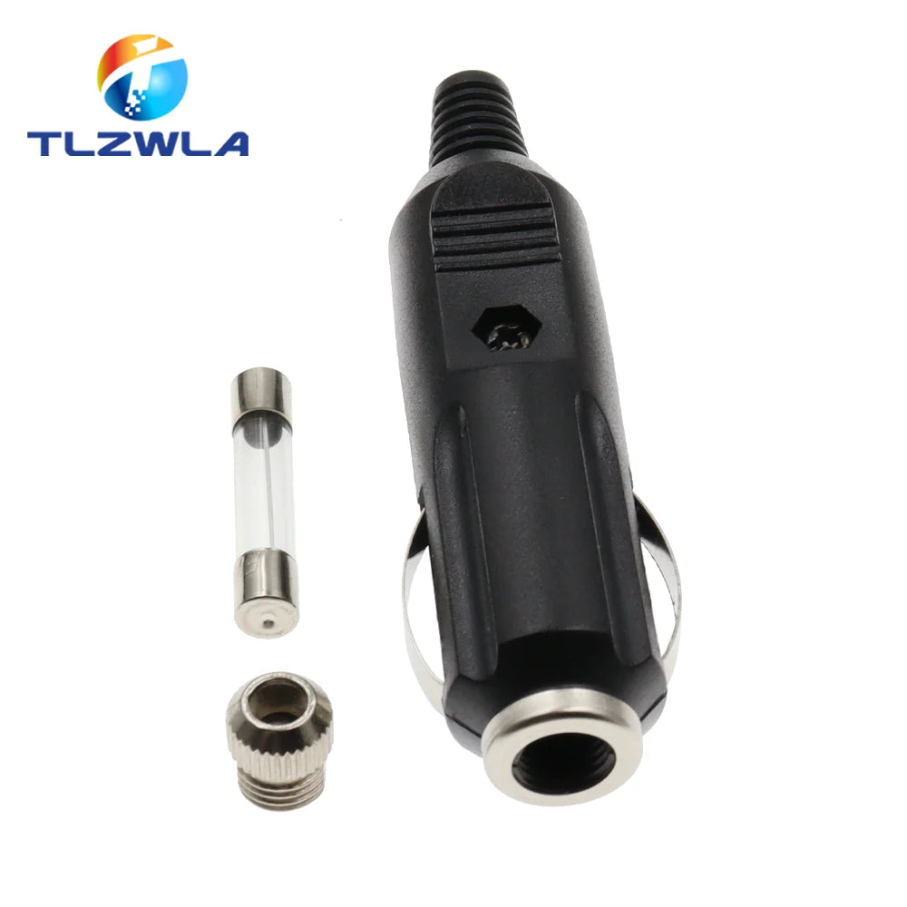 1PCS Auto Männlichen Zigarette Leichter Buchse Konverter Stecker Kunststoff Und Metall Auto Zubehör 12V 24V 10A sicherung rohr