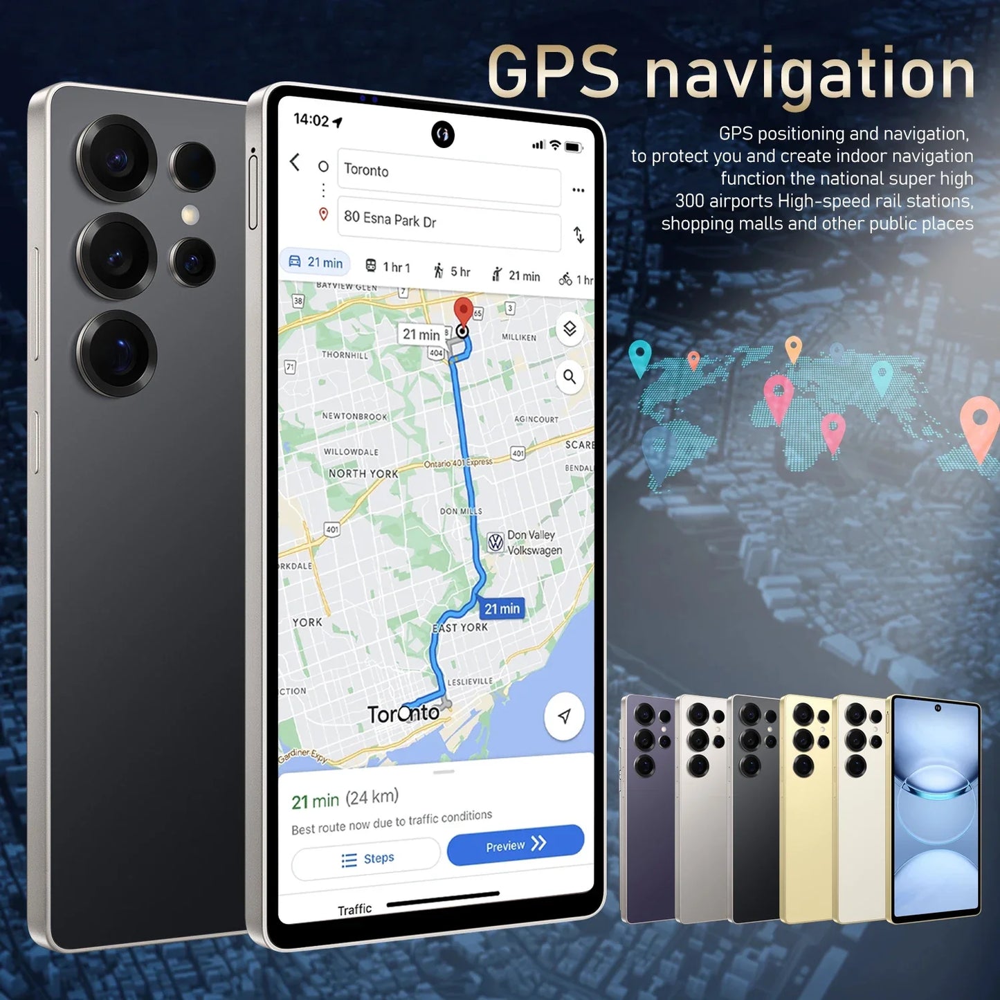 Global Vision S25 Ultra Smartphone 5G Android 12 8 GB RAM 512 GB ROM 6,8 Zoll Telefon 1920 x 1080HD 24 + 48 MP 4 5G Netzwerk-Handys