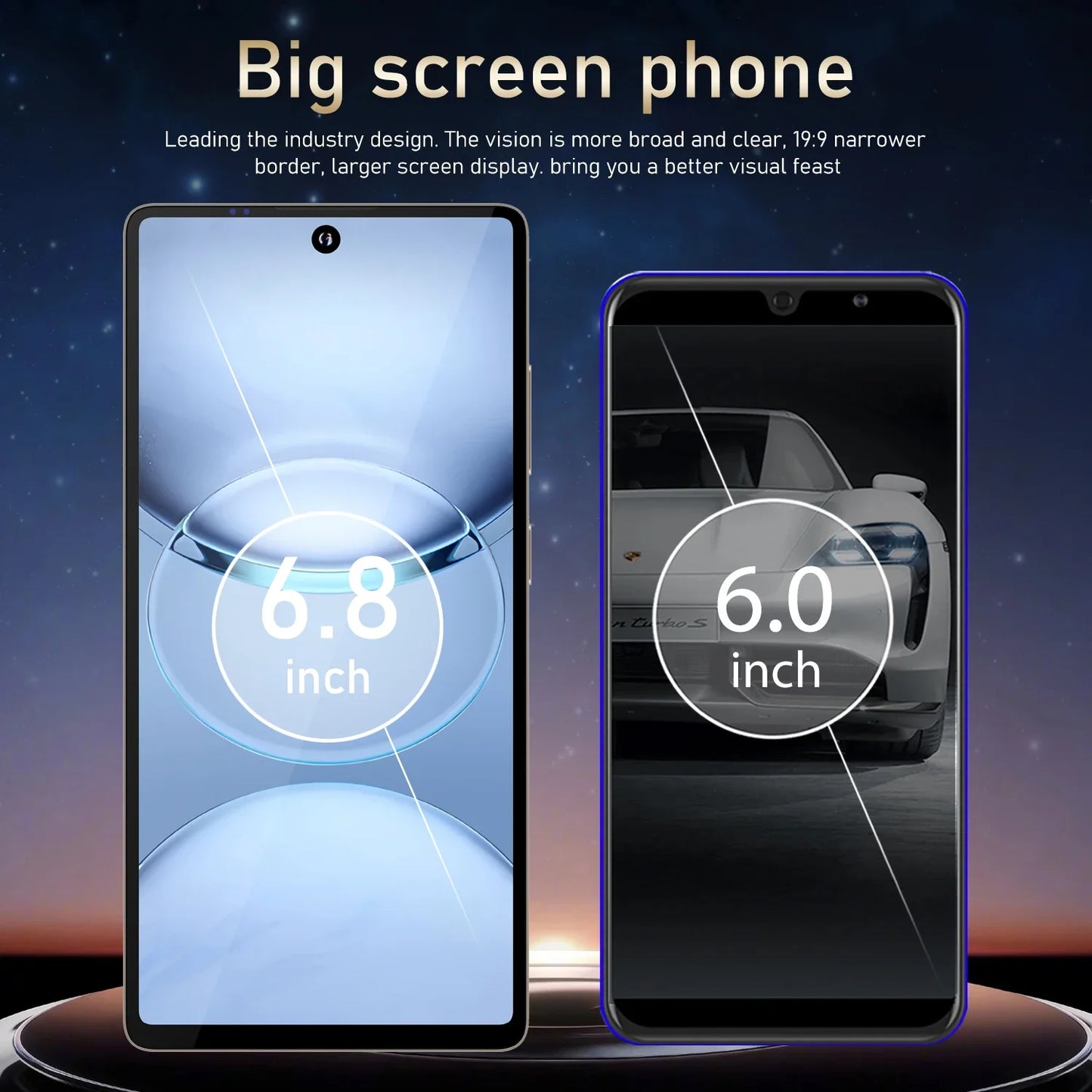 Global Vision S25 Ultra Smartphone 5G Android 12 8 GB RAM 512 GB ROM 6,8 Zoll Telefon 1920 x 1080HD 24 + 48 MP 4 5G Netzwerk-Handys