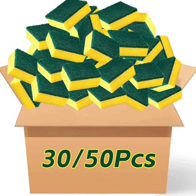 Doppelseitiger magischer Schwamm für Motorräder, Töpfe und Küchen – Hochleistungs-Fettreinigungsschwamm