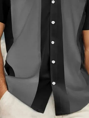Gestreiftes Hemd für Männer, 3D-Druck, kurzärmelig, Hawaii-Hemd, Strand, Freizeithemden, Herrenbekleidung, lockeres, übergroßes T-Shirt mit Knopf-Revers