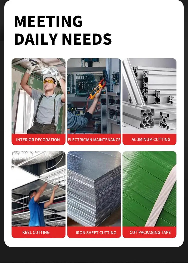 Professionelle Industrieschere: Edelstahlschere, Blechschere zum Schneiden von Blechen und PVC-Rohren