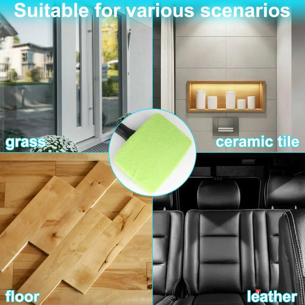 Auto Fenster Reiniger Pinsel Kit Mikrofaser Windschutzscheibe Reinigung Werkzeug Auto Innen Glas Waschen Wischer Langen Griff Wiederverwendbare Tuch Pad