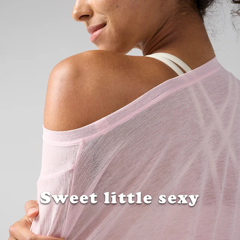 Gym Sport Tops Workout T-shirts Frauen Yoga Kleidung Laufen Lose Schlank Schnell Trocknend Training Langarm Bluse Fitness Tops 👚