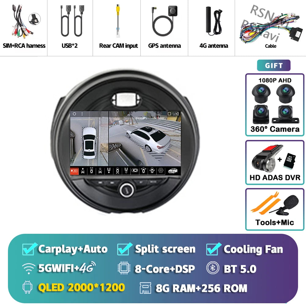 Android 15 Carplay Auto Auto Radio Für BMW MINI COOPER F54 F55 F56 F60 2014-2019 Navigation GPS multimedia-Player 2DIN DVD Stereo