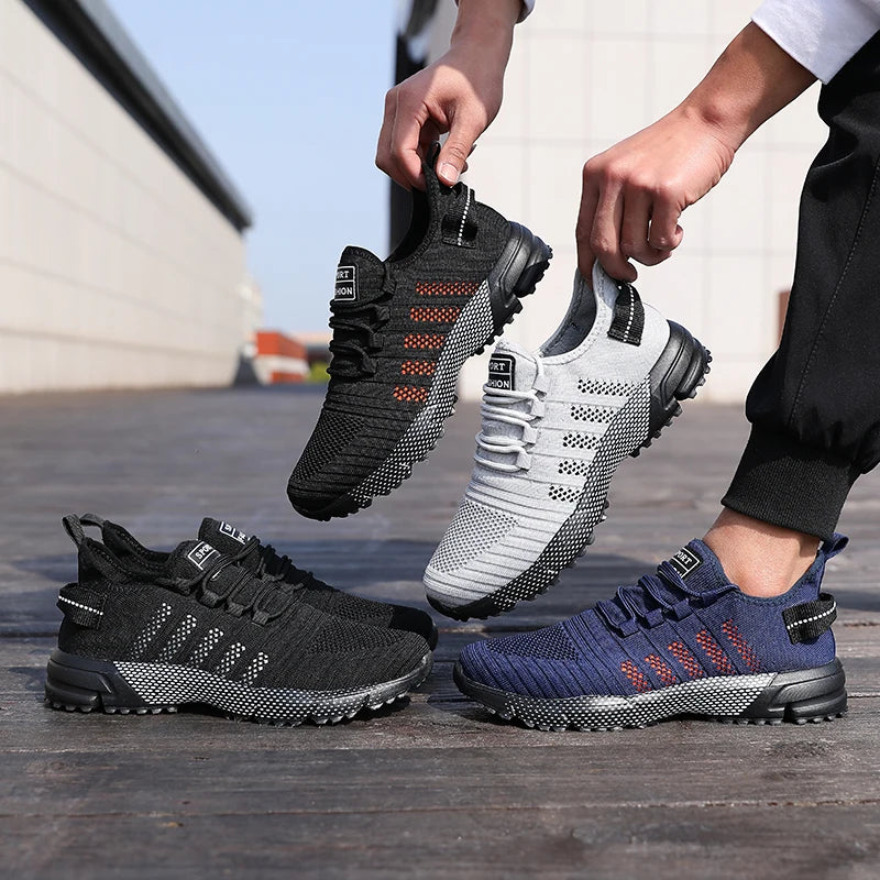 Männer Casual Turnschuhe Mesh Leichte Atmungsaktive Weiche Sohlen Laufschuhe Slip-on Männlichen Wohnungen Müßiggänger Schuh Trainer Zapatos hombre