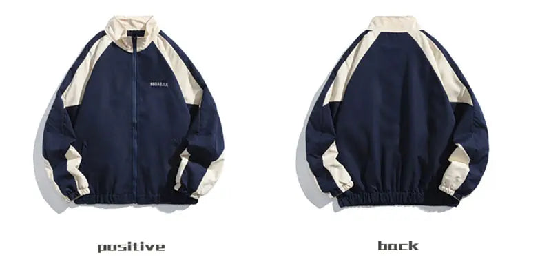 Reflektierende Gestreifte Jacke 2023 Männer Hip Hop Streetwear Mantel Zipper Up Jacke Windjacke Harajuku Dünne Mäntel Sport Schwarz Blau