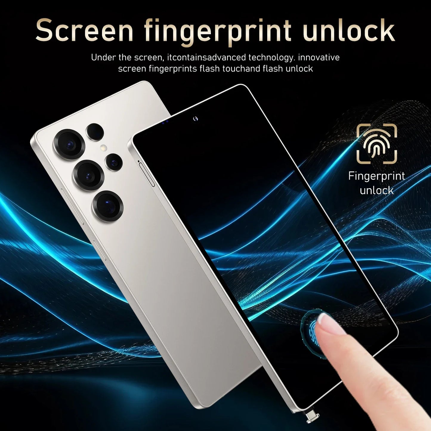 Global Vision S25 Ultra Smartphone 5G Android 12 8 GB RAM 512 GB ROM 6,8 Zoll Telefon 1920 x 1080HD 24 + 48 MP 4 5G Netzwerk-Handys