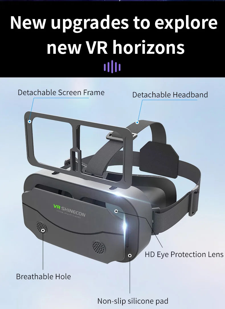 Vr Brille Virtual-Reality-Headset Viar-Geräte Helm 3D-Objektive Smart-Brille für Smartphones Handy Handy Gogle Spiel Zubehör