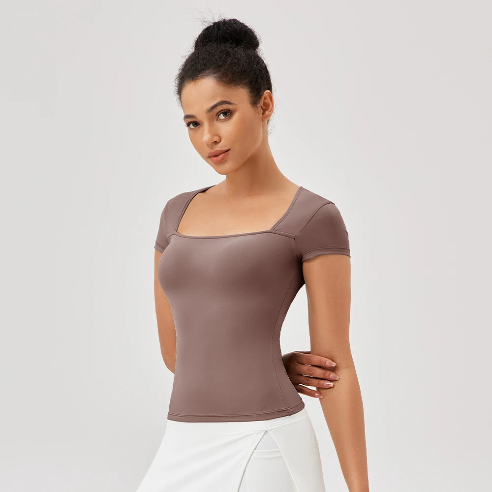 Yoga Tops Frauen Gym Training Sport Tops Quick-Dry Yoga Shirts kurzarm Outdoor Laufen Fitness Casual Sport T-shirt