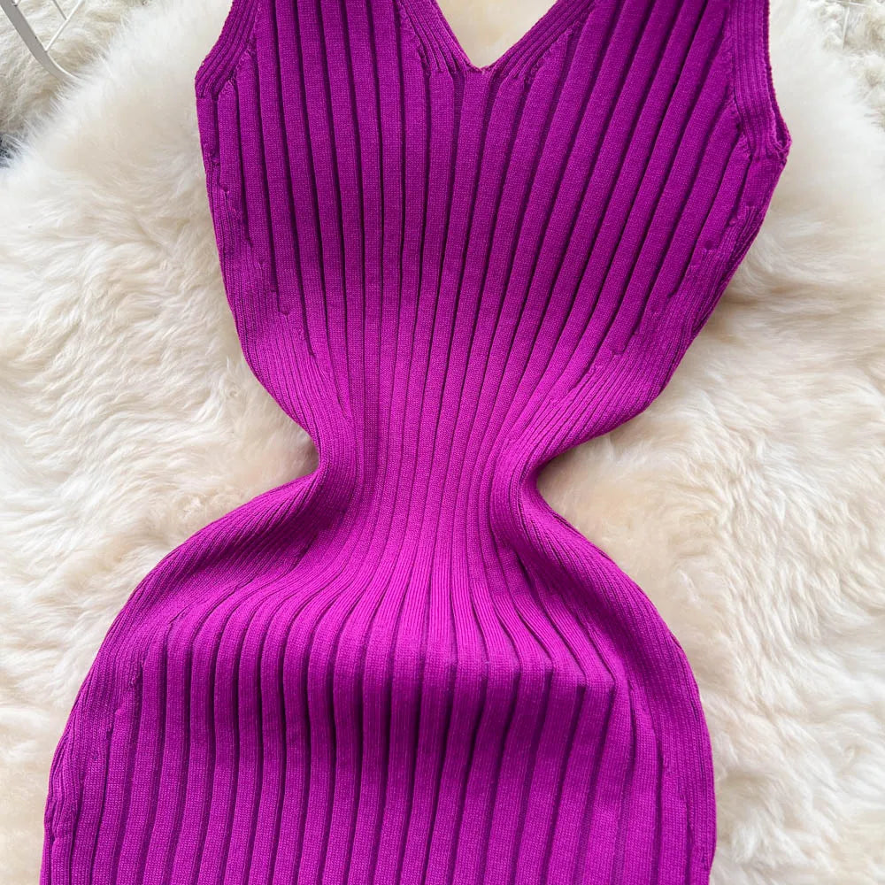 YuooMuoo Chic Mode Sexy Wrap Hüften Split Gestrickte Herbst Kleid Frauen Dünne Elastische Bodycon Langes Kleid Streetwear Outfits Vestido
