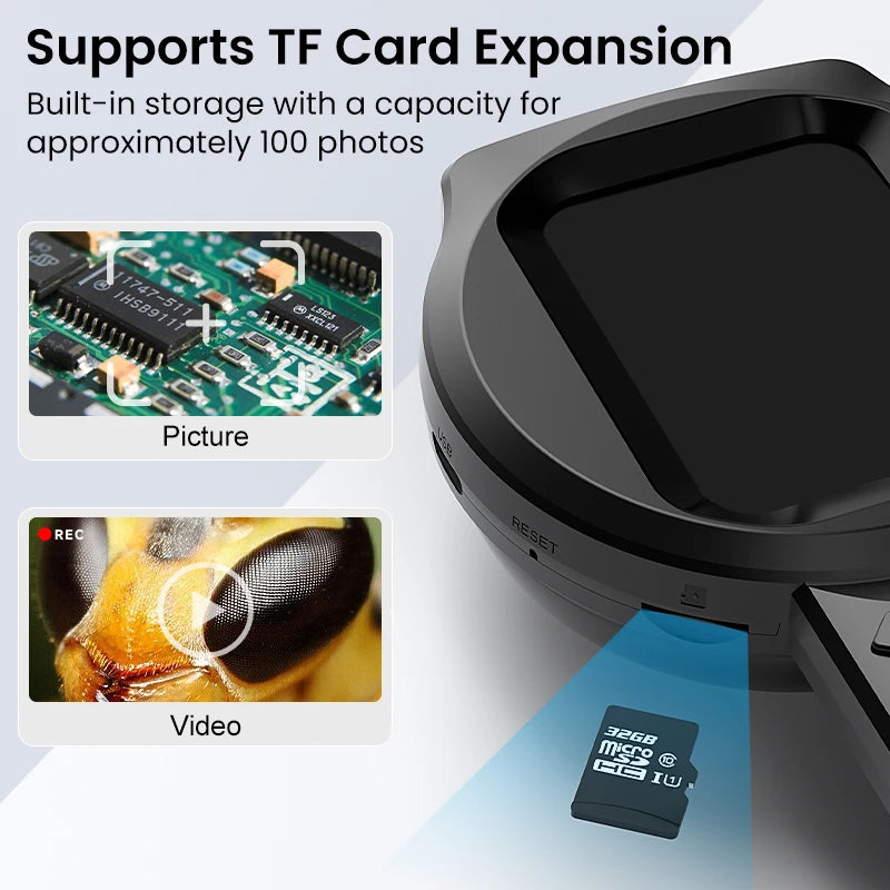 100-fache tragbare digitale Lupe, 1080P HD-Mikroskop, 2,8-Zoll-IPS-Handheld-Mignifying-Glas für Elektronik, Reparatur, Überprüfung von Schmuck