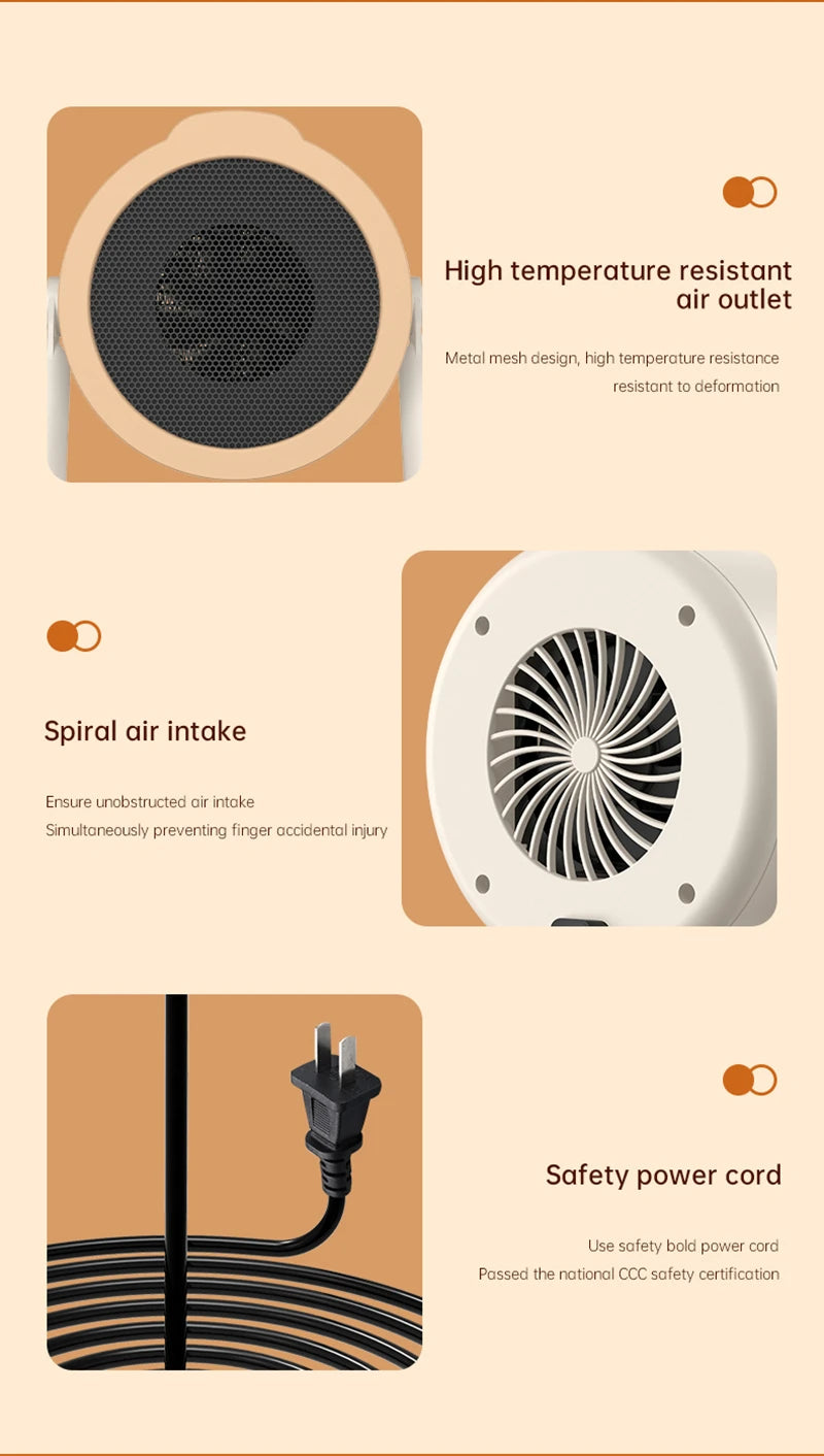 Xiaomi 1000W Tragbare Desktop Elektrische Heizung Warme Luft Gebläse Heizung Keramik Raum Heizung Mit Spitze Über Schutz Für den Heimgebrauch