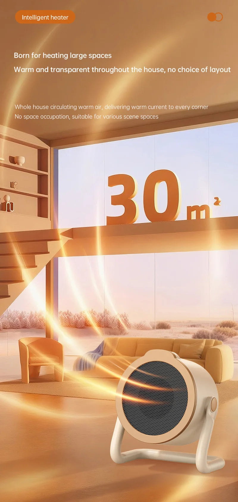 Xiaomi 1000W Tragbare Desktop Elektrische Heizung Warme Luft Gebläse Heizung Keramik Raum Heizung Mit Spitze Über Schutz Für den Heimgebrauch