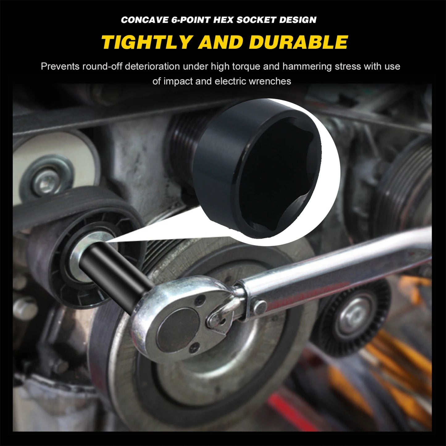 10-teiliges Steckschlüsselsatz, universelles pneumatisches Wartungswerkzeug mit tiefem Schlitz, Schraubenschlüsselsatz für mechanische Reparaturen von Automobilgeräten