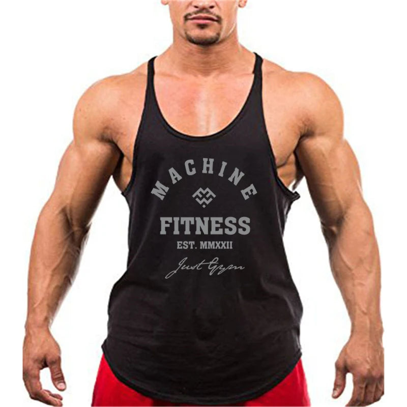 Profession elle y zurück Fitness studio Tank Top Männer Baumwolle Fitness Kleidung Bodybuilding ärmelloses Hemd Muskel Stringer Unterhemden Trainings weste