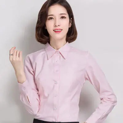 Frauen Shirts Blusen Frauen Weißes Hemd Langarm Bluse Weibliche Tops OL Grundlegende Hemd Blusen 2023 Mode Elegante Frau Kleidung