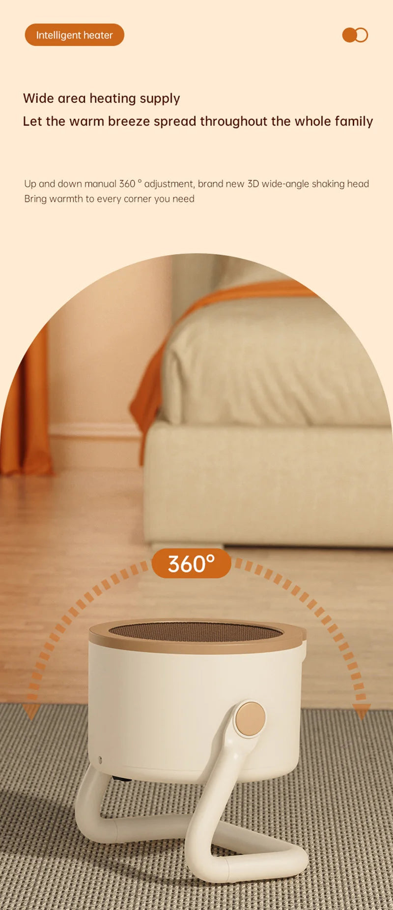 Xiaomi 1000W Tragbare Desktop Elektrische Heizung Warme Luft Gebläse Heizung Keramik Raum Heizung Mit Spitze Über Schutz Für den Heimgebrauch