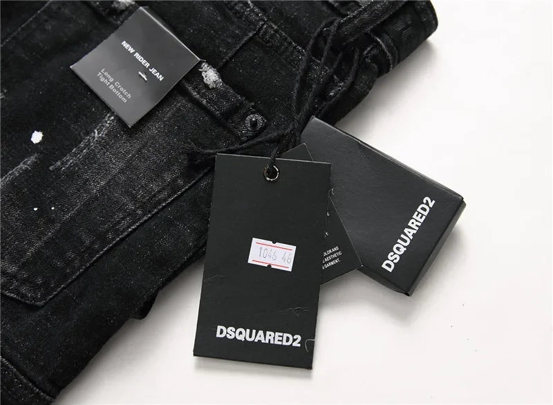 Jeans Männer Lange Bleistift Hosen Denim Hose Hohe Taille Slim Fit Einfache Zipper Splice Casual Regelmäßige Herbst Winter Gerade Hosen