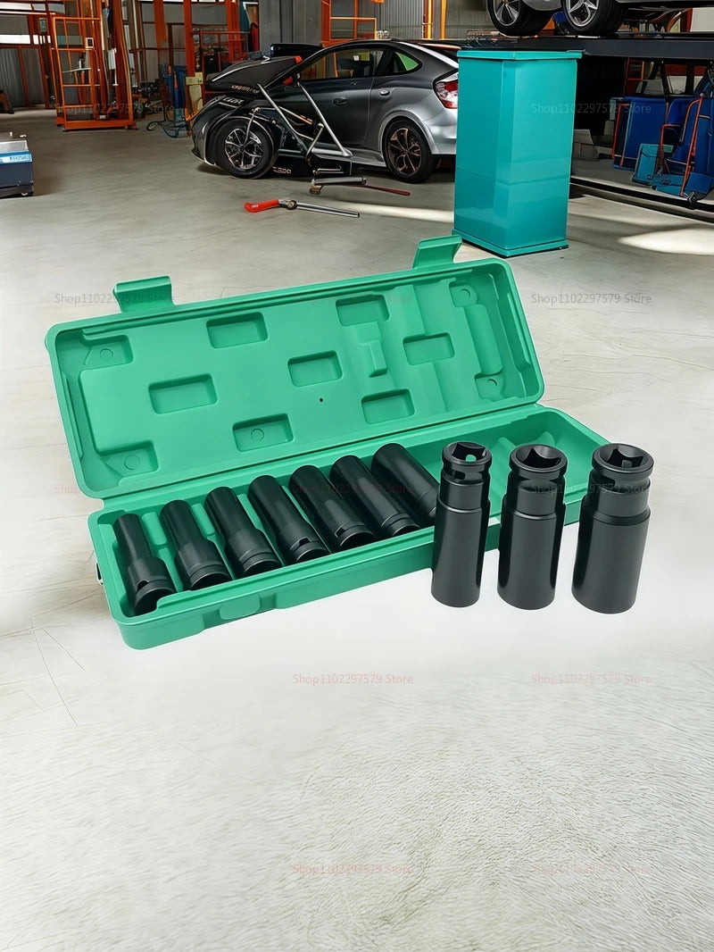 10-teiliges Steckschlüsselsatz, universelles pneumatisches Wartungswerkzeug mit tiefem Schlitz, Schraubenschlüsselsatz für mechanische Reparaturen von Automobilgeräten
