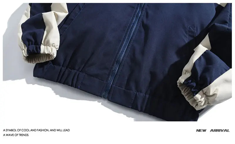 Reflektierende Gestreifte Jacke 2023 Männer Hip Hop Streetwear Mantel Zipper Up Jacke Windjacke Harajuku Dünne Mäntel Sport Schwarz Blau