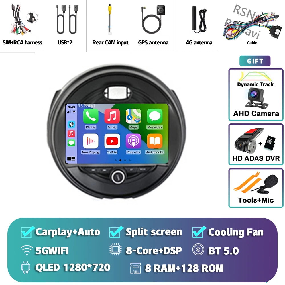 Android 15 Carplay Auto Auto Radio Für BMW MINI COOPER F54 F55 F56 F60 2014-2019 Navigation GPS multimedia-Player 2DIN DVD Stereo