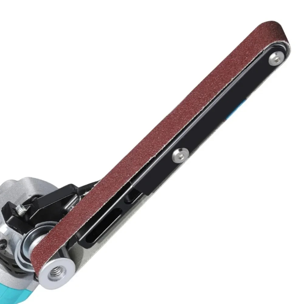 Bandschleifer, Winkelschleifer zu Bandschleifer Konverter Bandadapter M10/M14 Winkelschleifer für 100/115/125, Bandschleifer Holzbearbeitungs-Schleifwerkzeug, Holz-/Metallkantenpolierwerkzeug