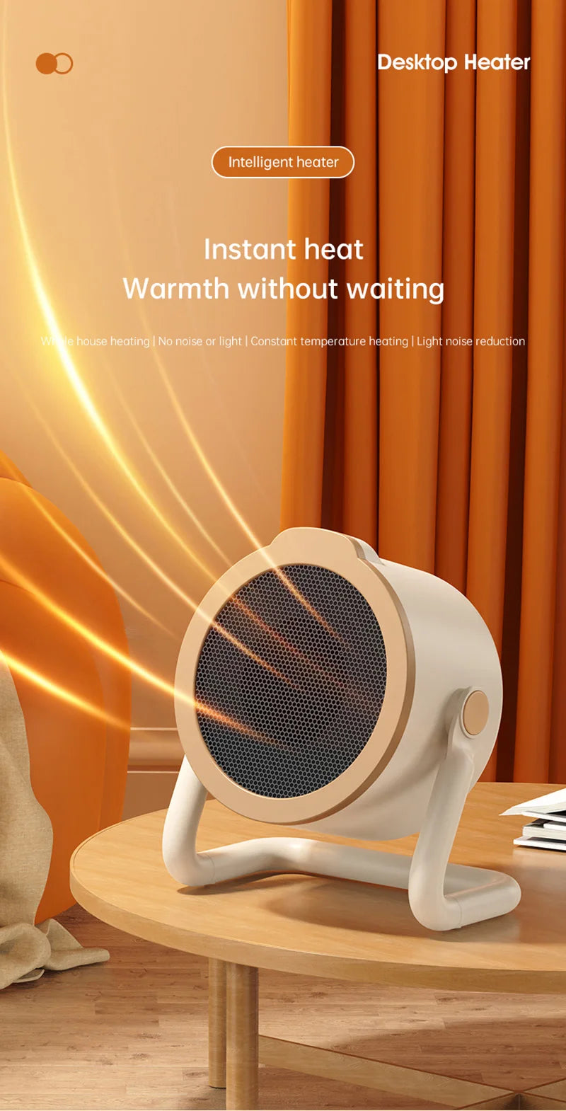 Xiaomi 1000W Tragbare Desktop Elektrische Heizung Warme Luft Gebläse Heizung Keramik Raum Heizung Mit Spitze Über Schutz Für den Heimgebrauch