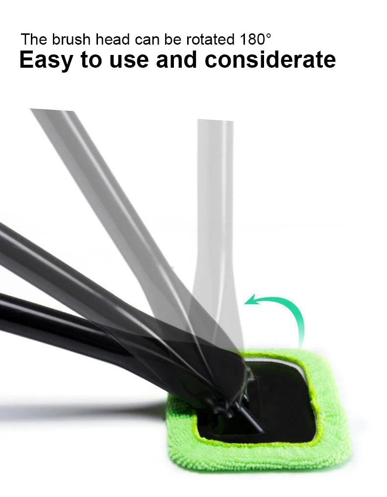 Auto Fenster Reiniger Pinsel Kit Mikrofaser Windschutzscheibe Reinigung Werkzeug Auto Innen Glas Waschen Wischer Langen Griff Wiederverwendbare Tuch Pad