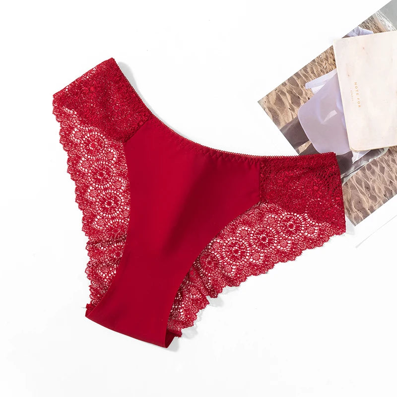 TrowBridge 3 Teile/satz Süße Damen Höschen Seide Satin Unterwäsche Spitze Sexy Dessous Mädchen Atmungsaktive Slips Weiche Bequeme Höschen