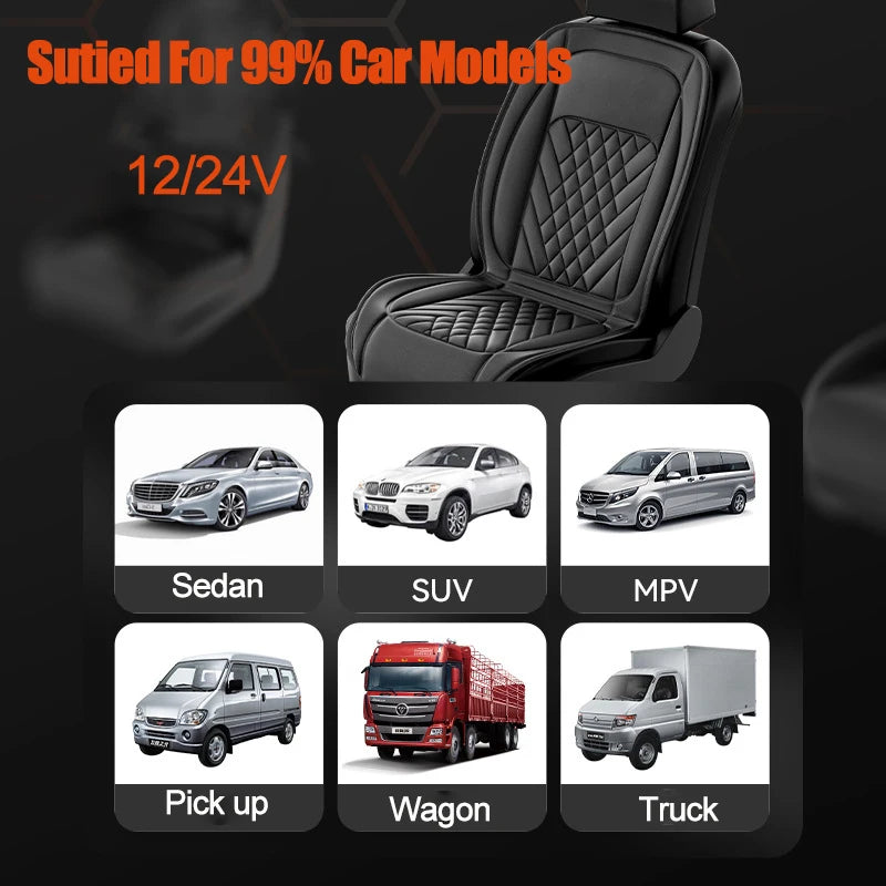 12-24V Beheizte Auto Sitz Flanell Kissen Winter Verlängern Wärmer Sitz Heizung Auto Zubehör Pads Universal Auto Sitz heizung Abdeckung