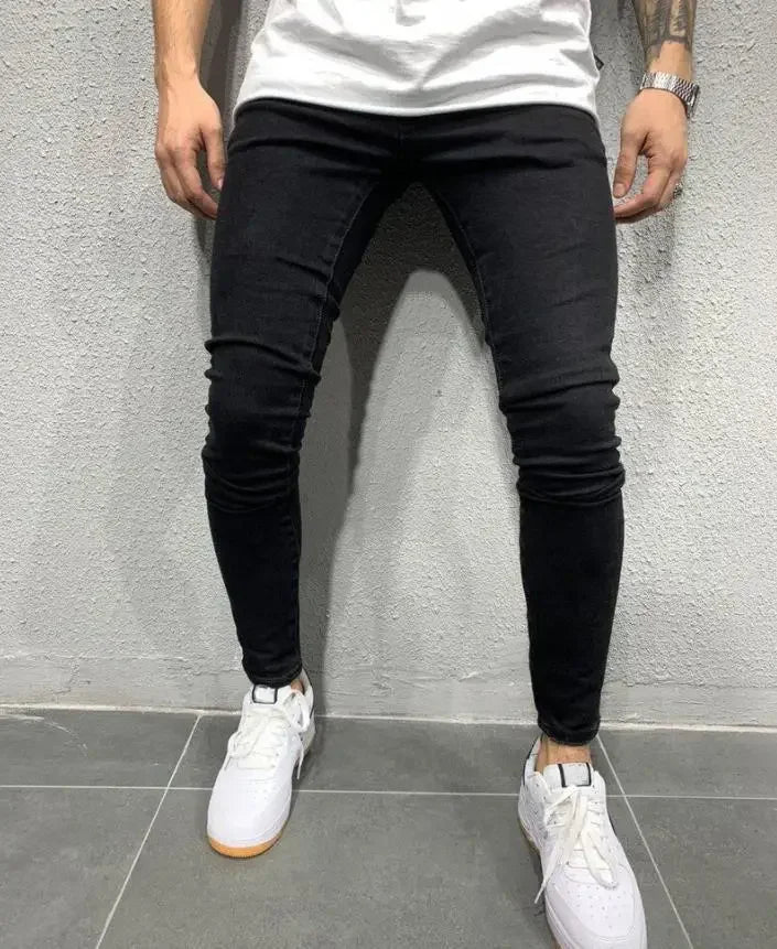 Zerrissene Jeans Männer Stretch Skinny Grey Blue schwarz Hip Hop Jeans hose Streetwear Casual Slim Fit Jeans für Männer Jogging Jeans